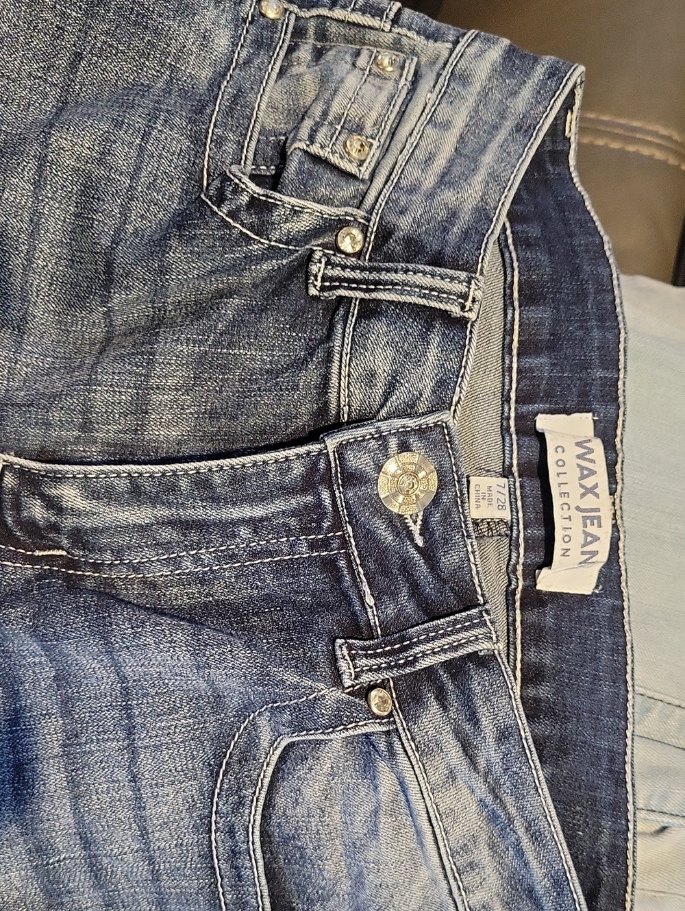 Wax Jean Women's Faded Blue Bootcut Jeans